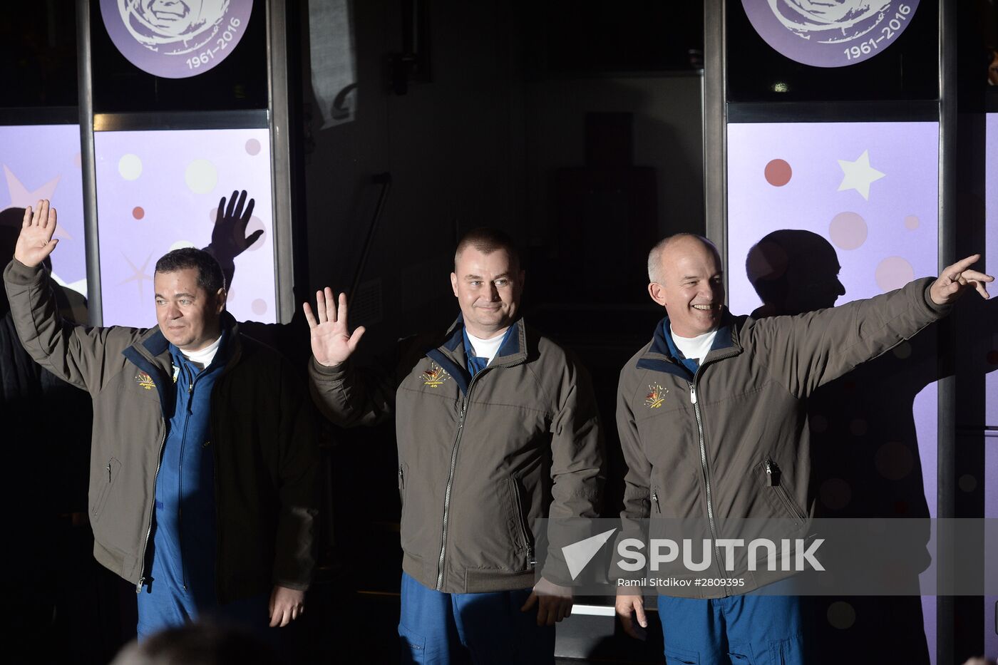 ISS Expedition 47/48 primary crew before blastoff