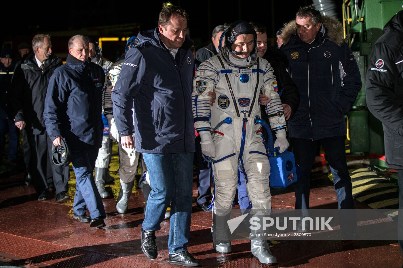 Launch of Soyuz-FG rocket with Soyuz TMA-20M spacecraft from the Baikonur Cosmodrome