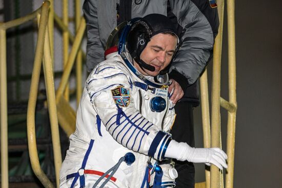 Launch of Soyuz-FG rocket with Soyuz TMA-20M spacecraft from the Baikonur Cosmodrome