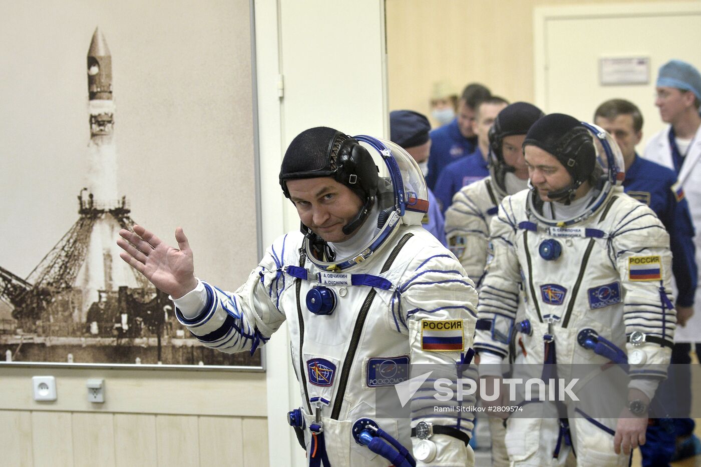 Launch of Soyuz-FG rocket with Soyuz TMA-20M spacecraft from the Baikonur Cosmodrome