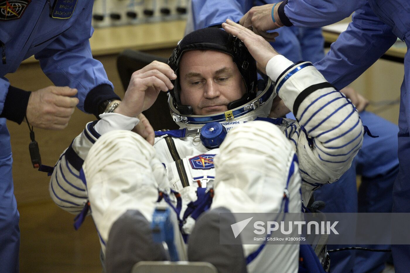 Launch of Soyuz-FG rocket with Soyuz TMA-20M spacecraft from the Baikonur Cosmodrome