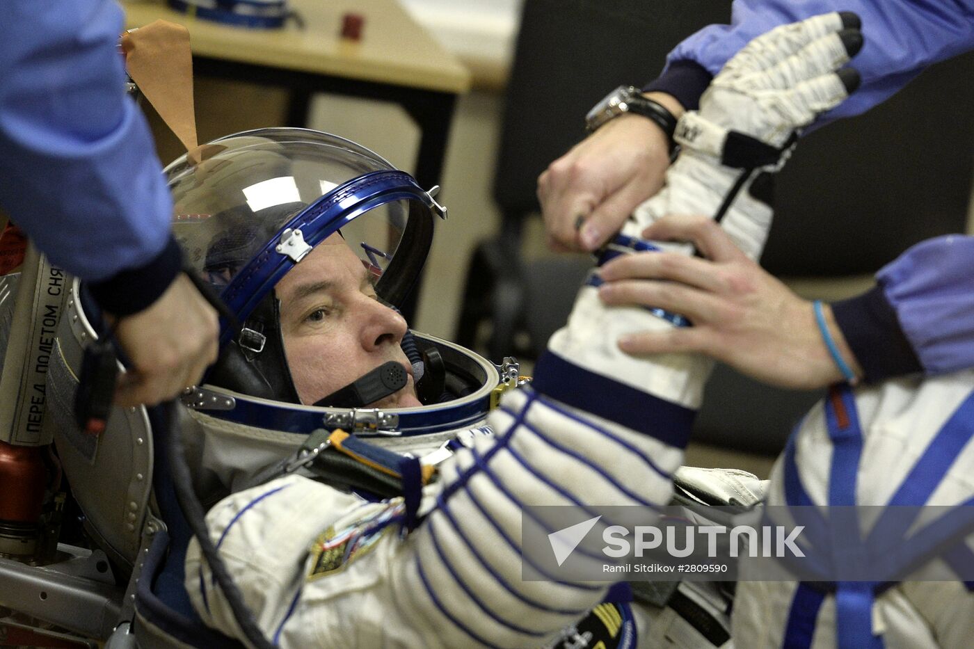 Launch of Soyuz-FG rocket with Soyuz TMA-20M spacecraft from the Baikonur Cosmodrome
