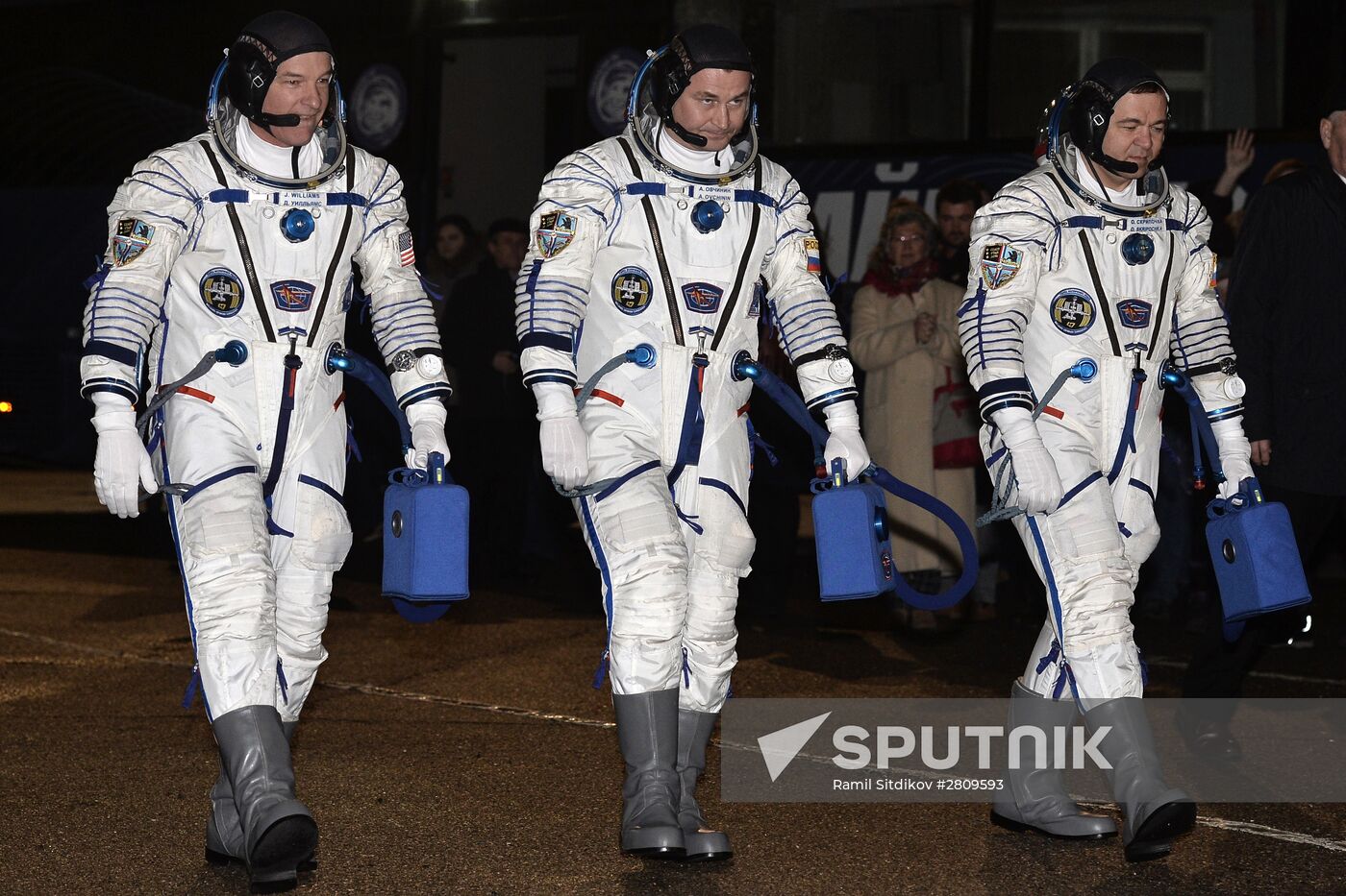 Launch of Soyuz-FG rocket with Soyuz TMA-20M spacecraft from the Baikonur Cosmodrome