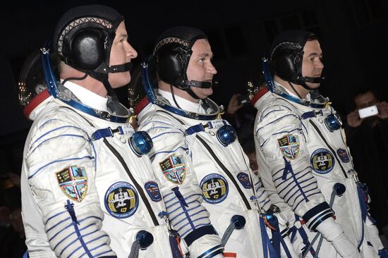 Launch of Soyuz-FG rocket with Soyuz TMA-20M spacecraft from the Baikonur Cosmodrome