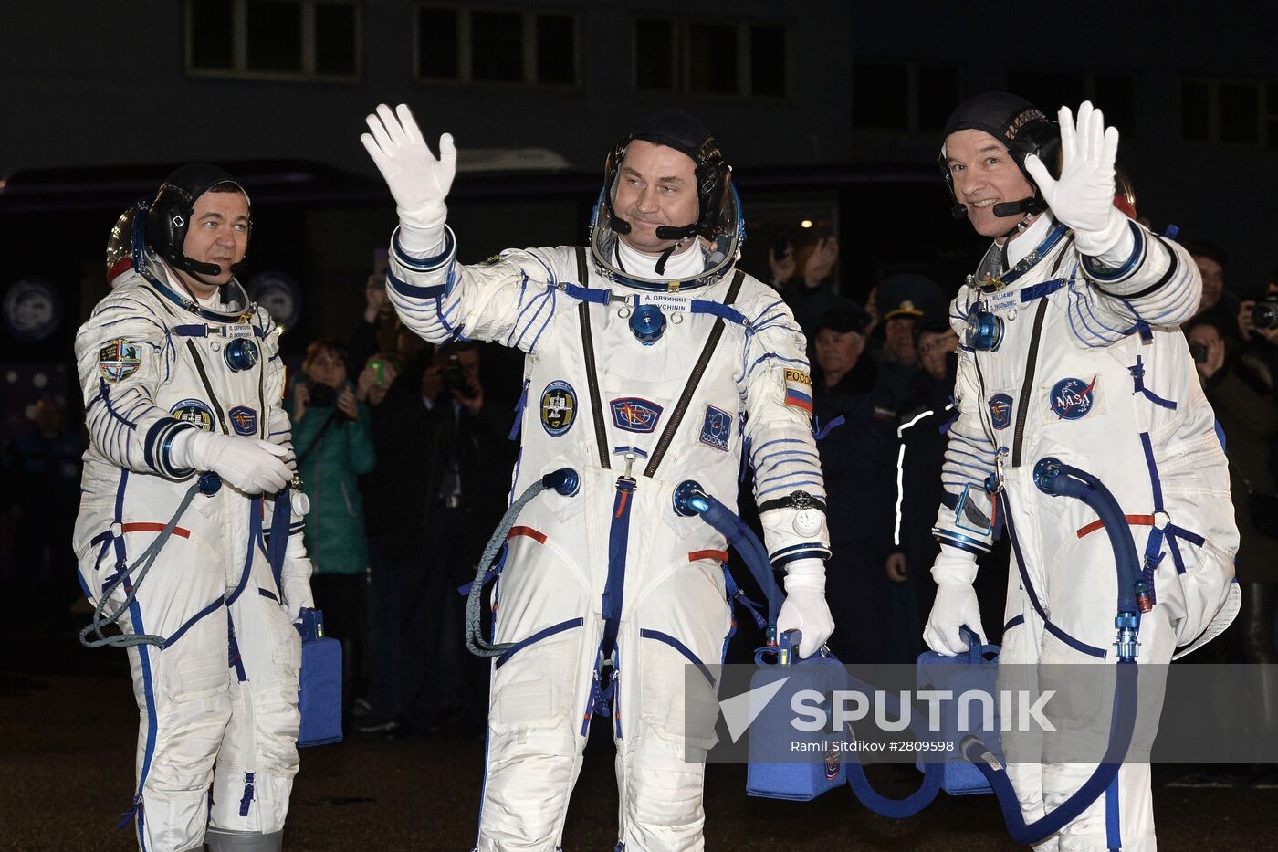 Launch of Soyuz-FG rocket with Soyuz TMA-20M spacecraft from the Baikonur Cosmodrome