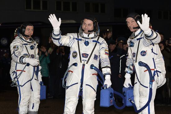 Launch of Soyuz-FG rocket with Soyuz TMA-20M spacecraft from the Baikonur Cosmodrome