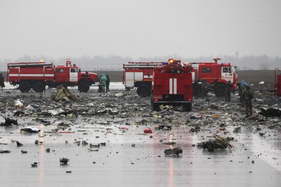 Boeing-737-800 passenger jet crashes in Rostov-on-Don airport