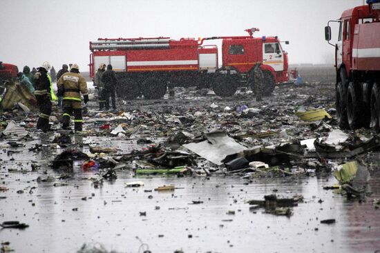 Boeing-737-800 passenger jet crashes in Rostov-on-Don airport