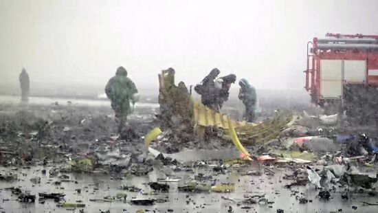 Boeing-737-800 passenger jet crashes in Rostov-on-Don airport