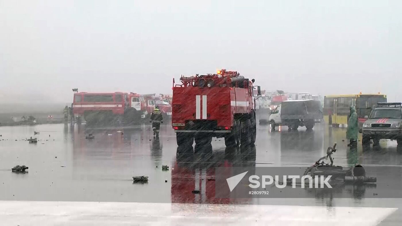 Boeing-737-800 passenger jet crashes in Rostov-on-Don airport