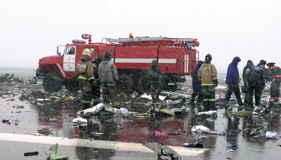 Boeing-737-800 passenger jet crashes in Rostov-on-Don airport