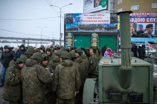 "Enlistment Contract is Your Choice" campaign in Omsk