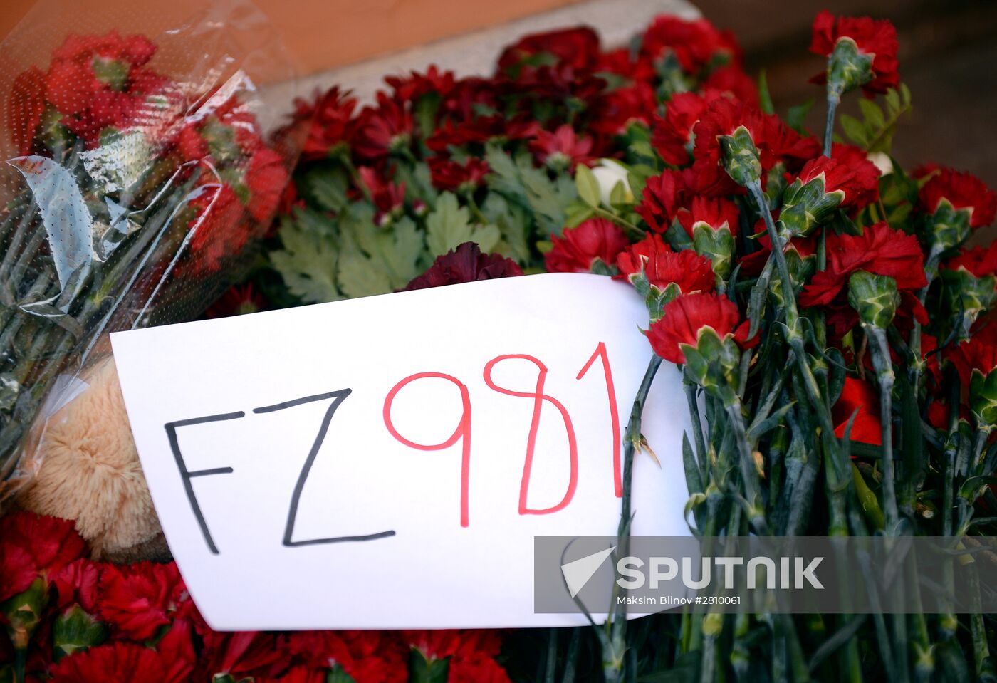 Boeing 737-800 crash victims commemorated outside Moscow's office of Rostov Region delegation