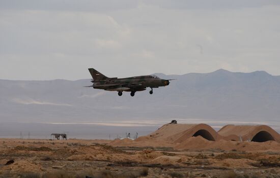 Syrian army and militia units at approaches to Palmyra