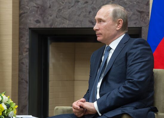 President Vladimir Putin meets with President of Finland Sauli Niinisto