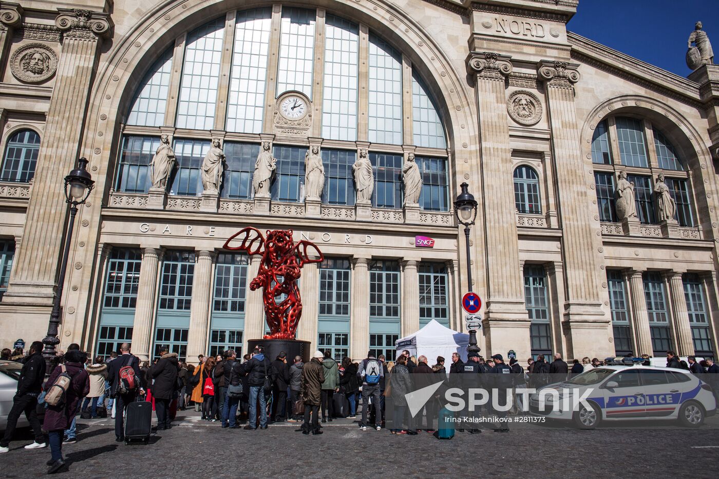 Increased security measures at the Gare du Nord railway station in Paris