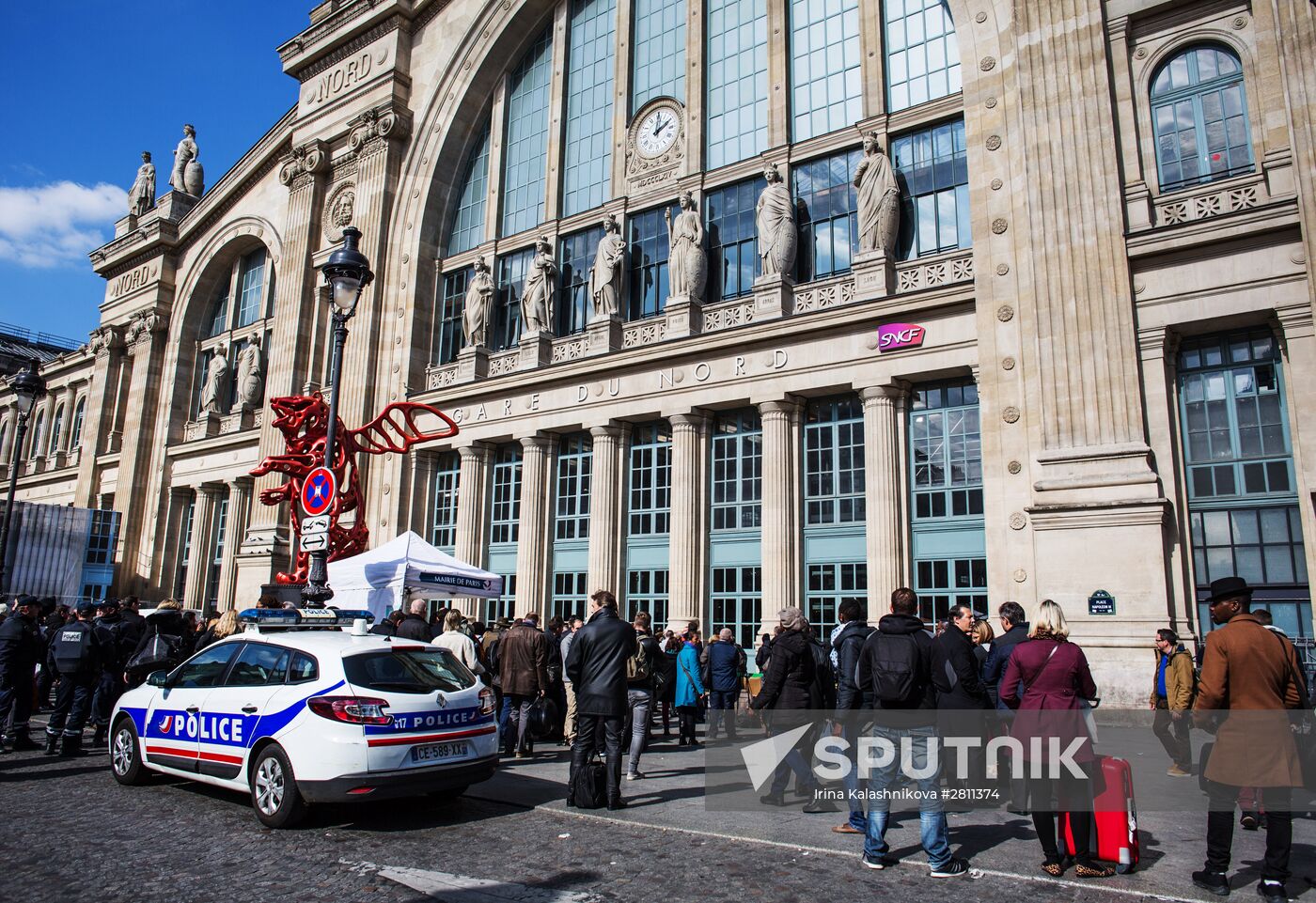 Increased security measures at the Gare du Nord railway station in Paris