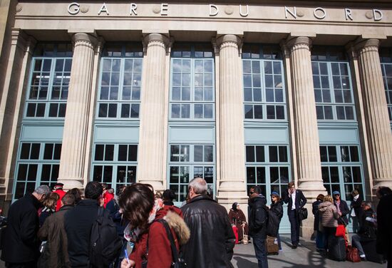 Increased security measures at the Gare du Nord railway station in Paris