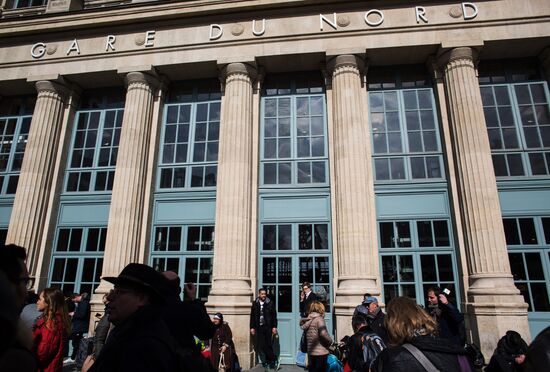 Increased security measures at the Gare du Nord railway station in Paris