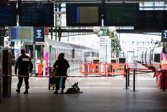 Increased security measures at the Gare du Nord railway station in Paris