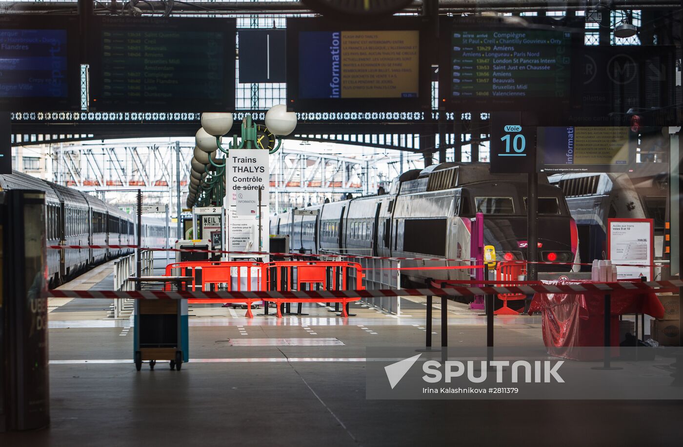 Increased security measures at the Gare du Nord railway station in Paris