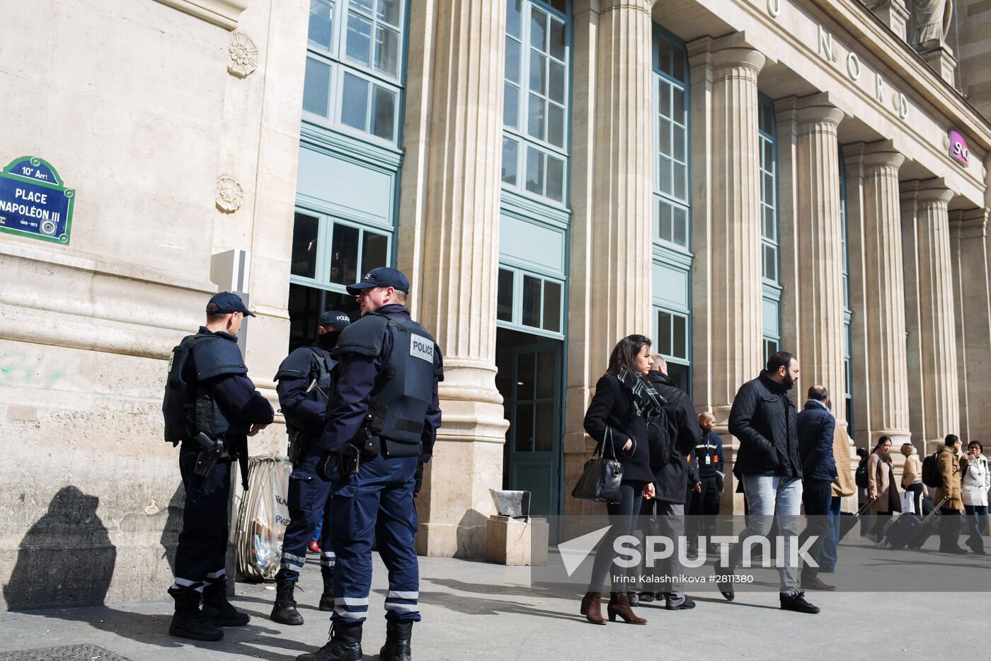 Increased security measures at the Gare du Nord railway station in Paris