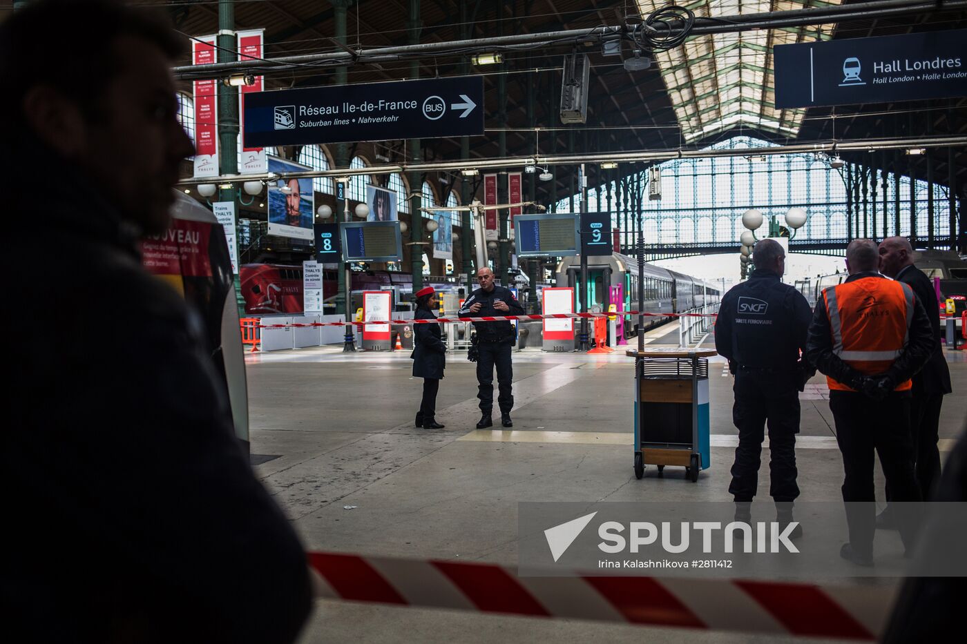 Increased security measures at the Gare du Nord railway station in Paris