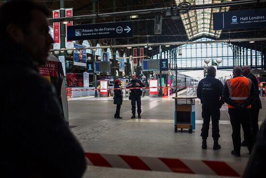 Increased security measures at the Gare du Nord railway station in Paris