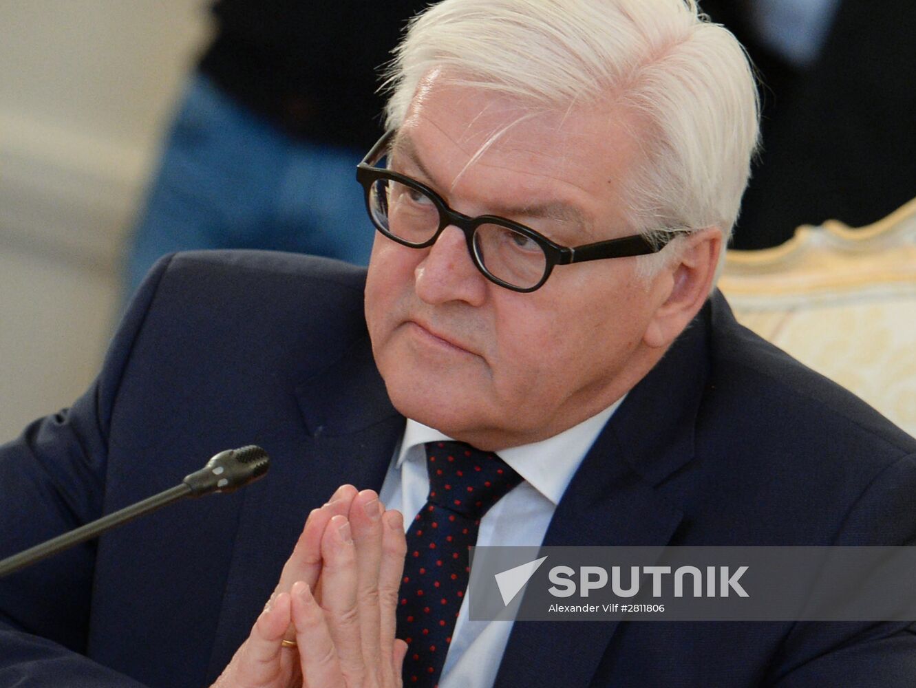 Russian Foreign Minister Sergey Lavrov meets with German Foreign Minister Frank-Walter Steinmeier