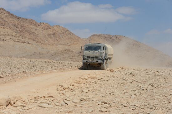 Syrian army and self-defense forces approach Palmyra