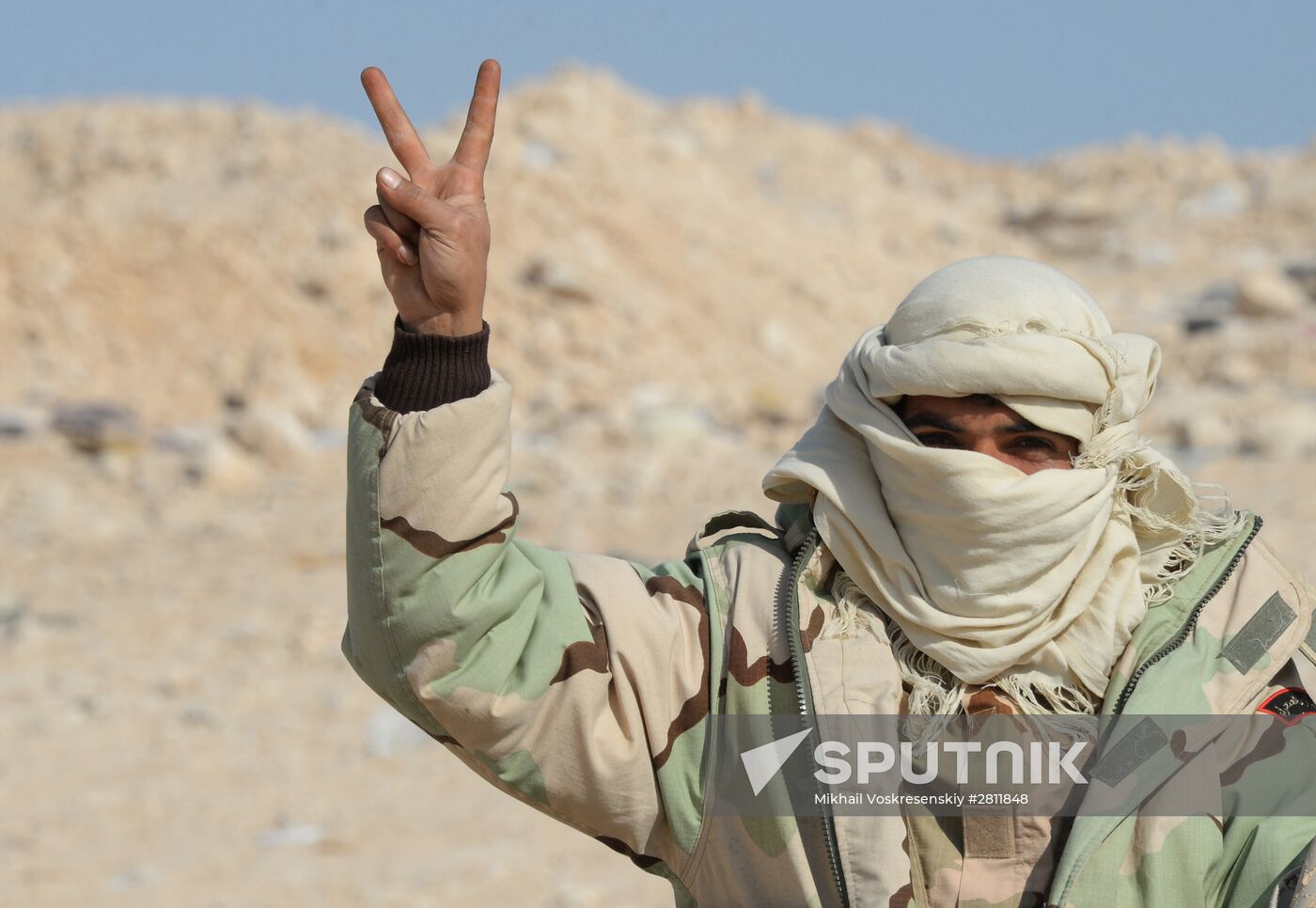 Syrian army and self-defense forces approach Palmyra