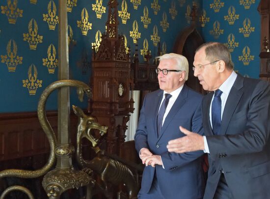 Russian Foreign Minister Sergey Lavrov meets with German Foreign Minister Frank-Walter Steinmeier
