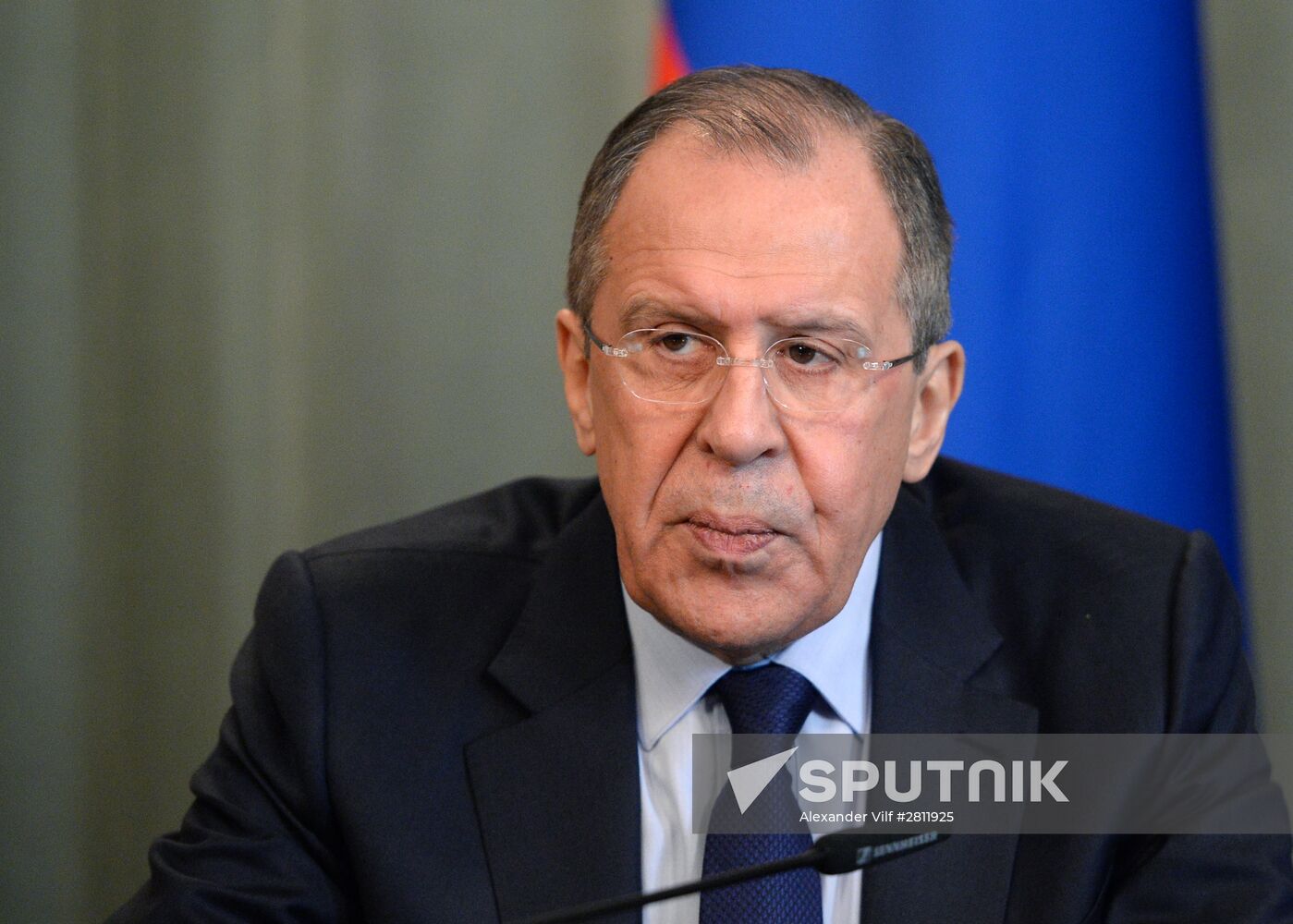 Russian Foreign Minister Sergey Lavrov meets with German Foreign Minister Frank-Walter Steinmeier