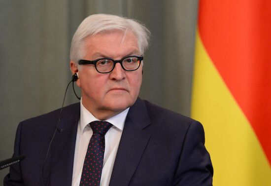 Russian Foreign Minister Sergey Lavrov meets with German Foreign Minister Frank-Walter Steinmeier