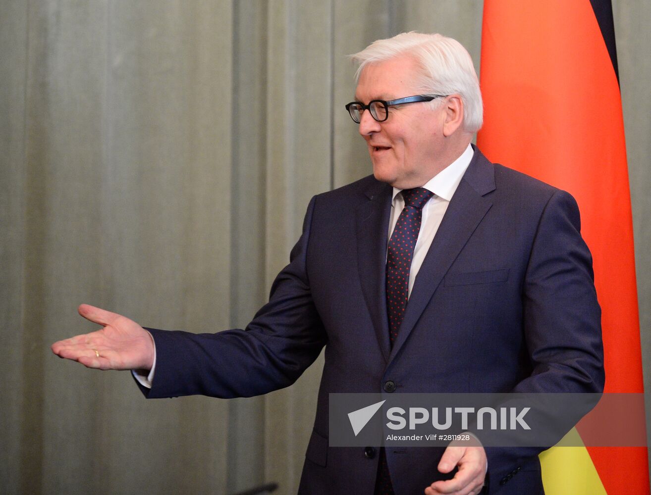 Russian Foreign Minister Sergey Lavrov meets with German Foreign Minister Frank-Walter Steinmeier