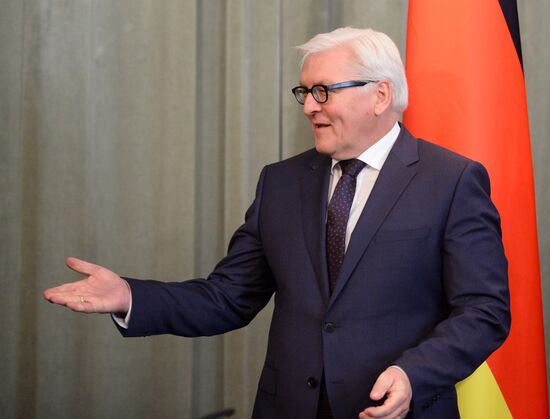 Russian Foreign Minister Sergey Lavrov meets with German Foreign Minister Frank-Walter Steinmeier