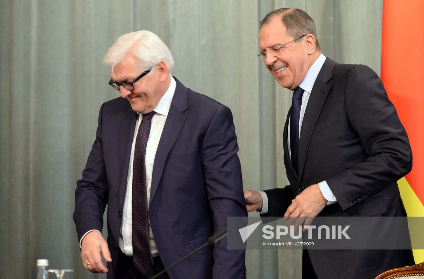 Russian Foreign Minister Sergey Lavrov meets with German Foreign Minister Frank-Walter Steinmeier