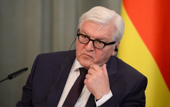 Russian Foreign Minister Sergey Lavrov meets with German Foreign Minister Frank-Walter Steinmeier