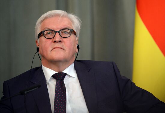 Russian Foreign Minister Sergey Lavrov meets with German Foreign Minister Frank-Walter Steinmeier