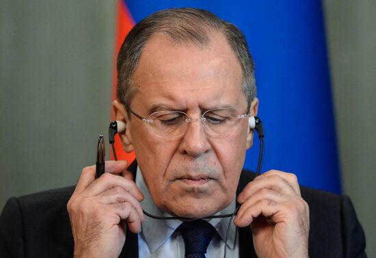 Meeting of Russian Foreign Affairs Minister Sergei Lavrov and his German counterpart Frank-Walter Steinmeier