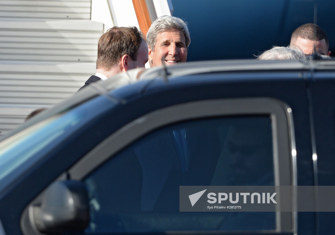 U.S. Secretary of State John Kerry arrives in Moscow
