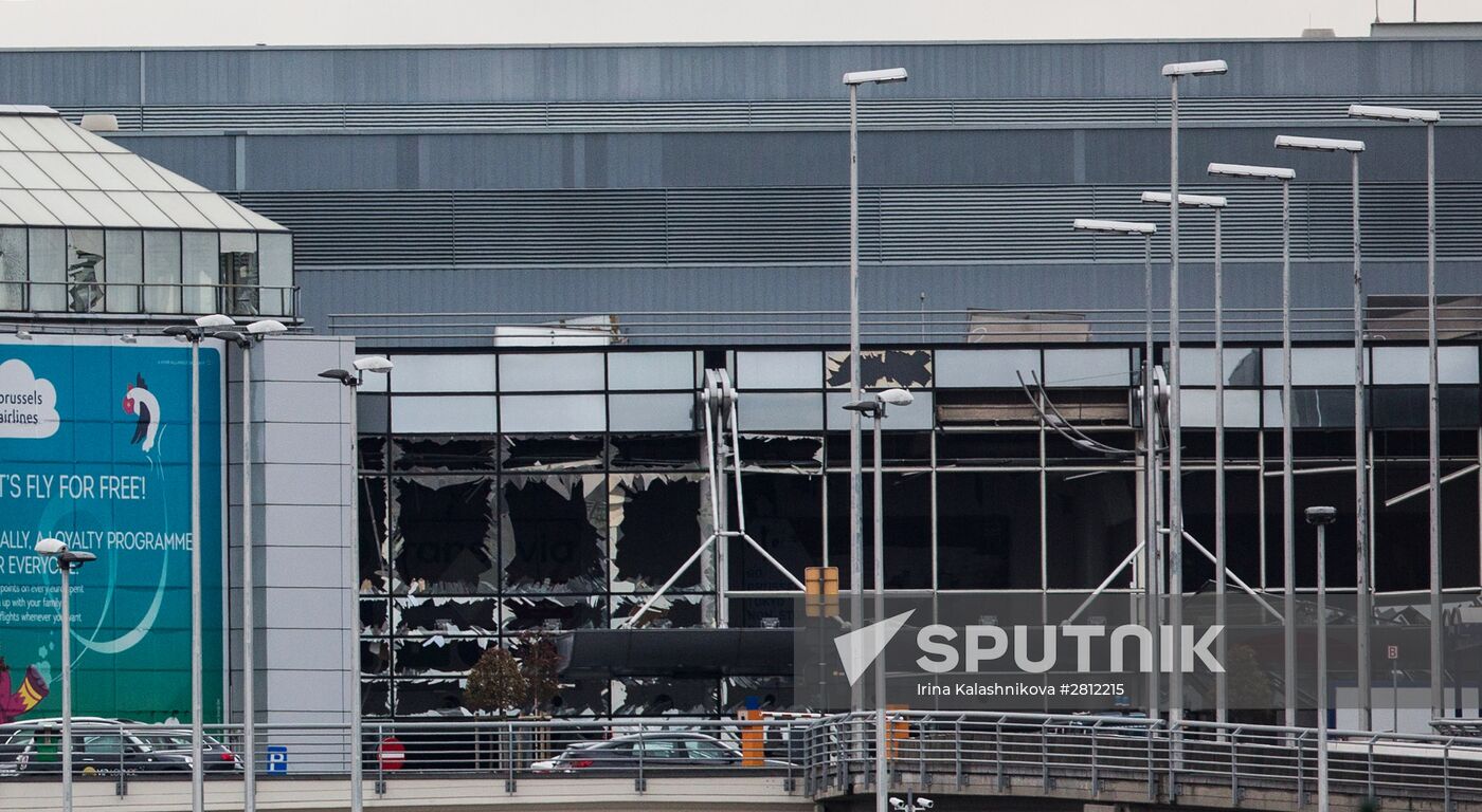 Brussels after terrorist airport and metro attacks
