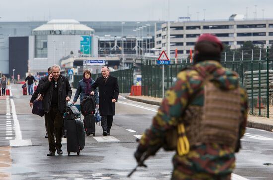 Brussels after terrorist airport and metro attacks