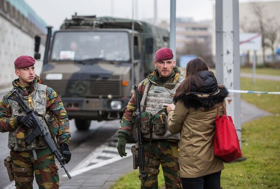 Brussels after terrorist airport and metro attacks