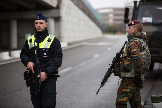 Brussels after terrorist airport and metro attacks