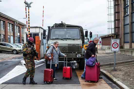 Brussels after terrorist airport and metro attacks