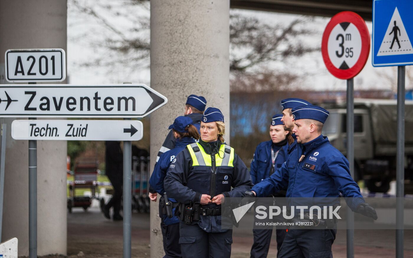 Brussels after terrorist airport and metro attacks