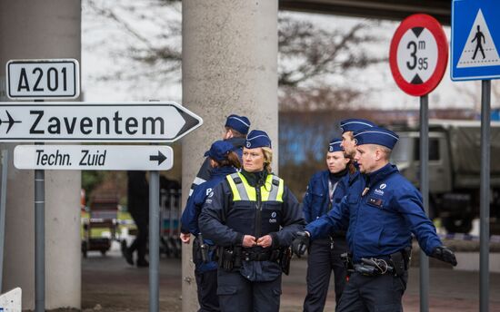Brussels after terrorist airport and metro attacks