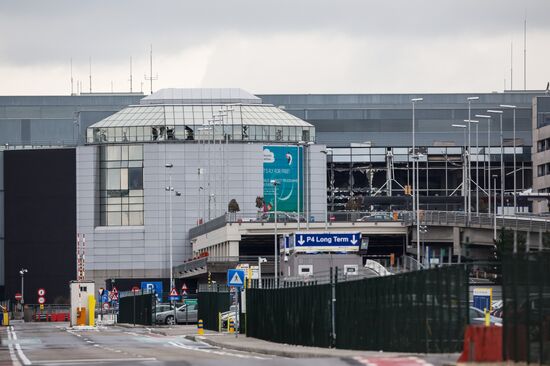 Brussels after terrorist airport and metro attacks