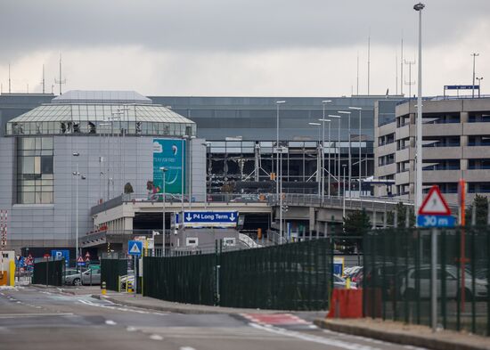 Brussels after terrorist airport and metro attacks